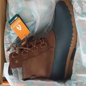 Sporto Navy Blue Brown Water Proof Duck Boot